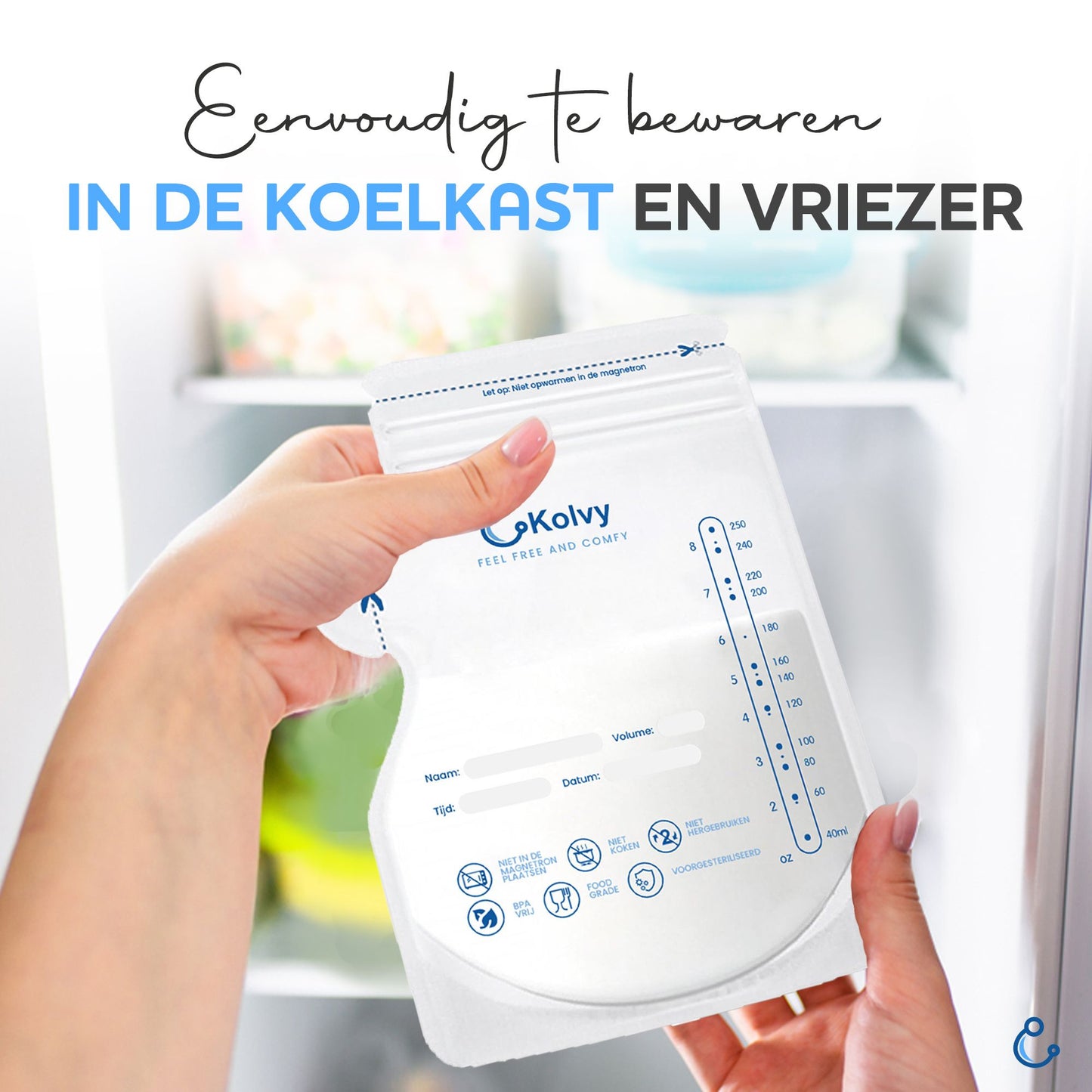 Moedermelkbewaarzakjes Kolvy