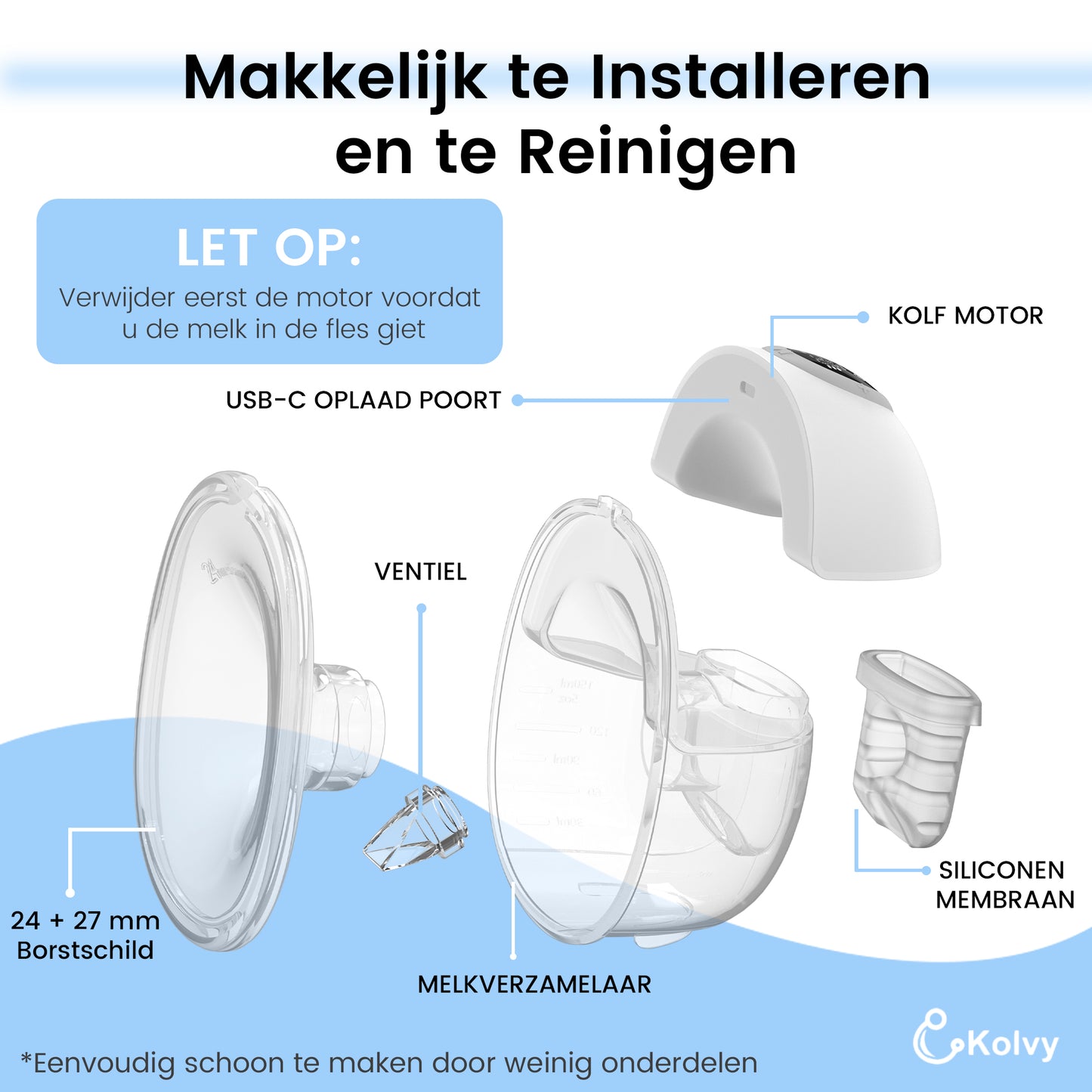 Kolvy AIR - dubbele borstkolf