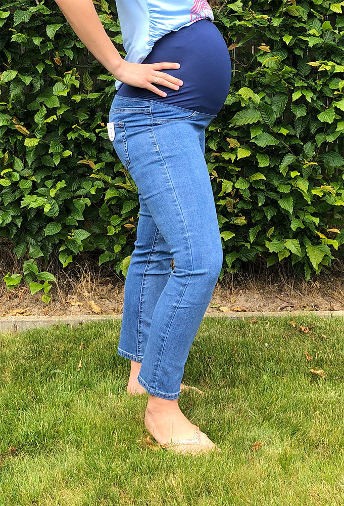 Zwangerschapsjeans (blauw of zwart)