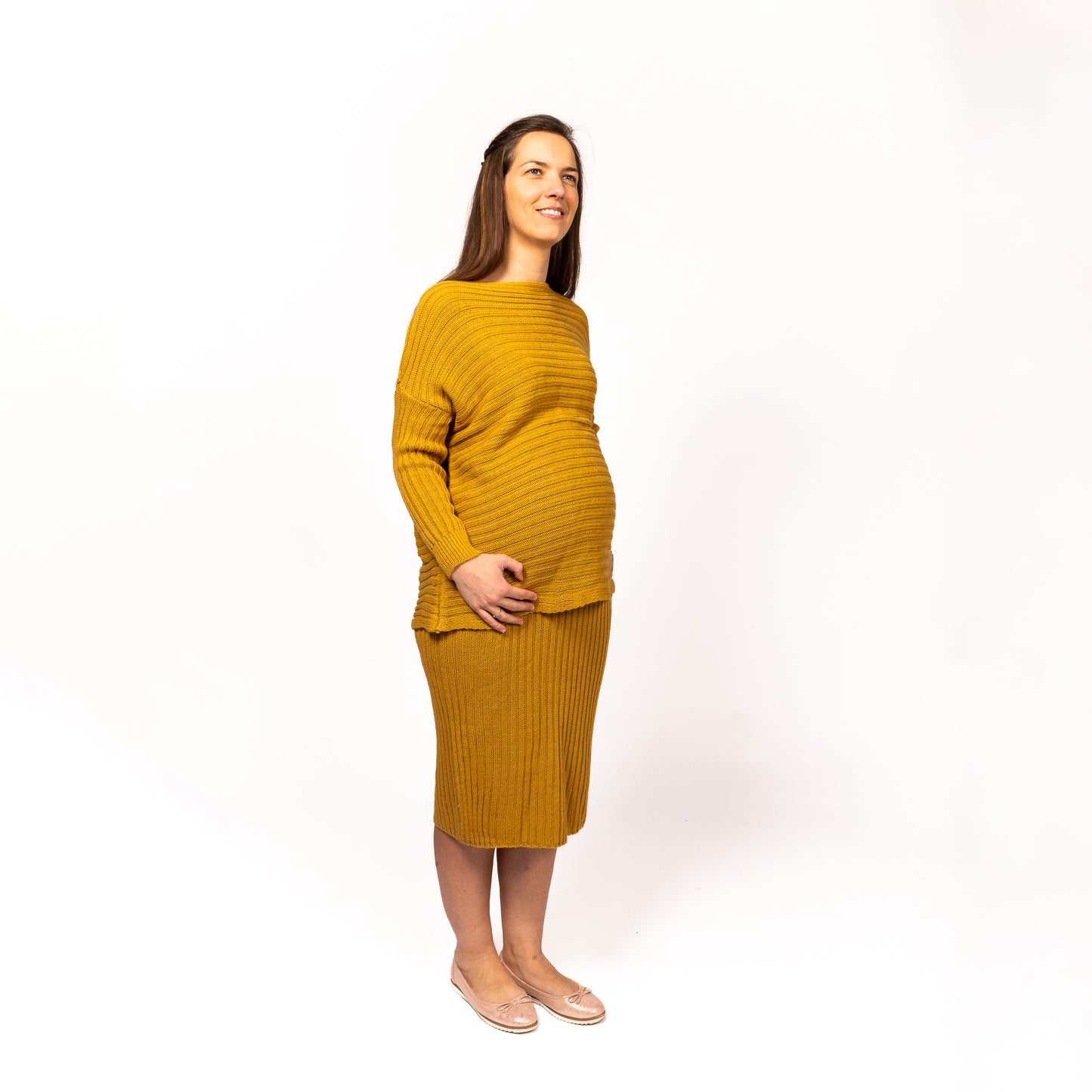 Tweedelige set Gaby mosterd