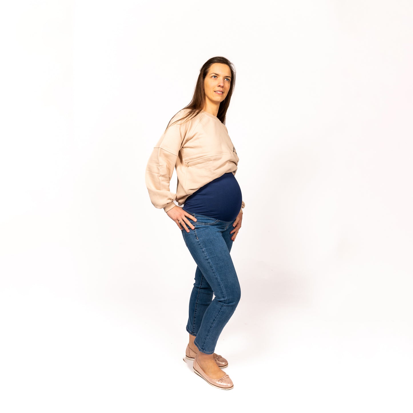 Zwangerschapsjeans (blauw of zwart)