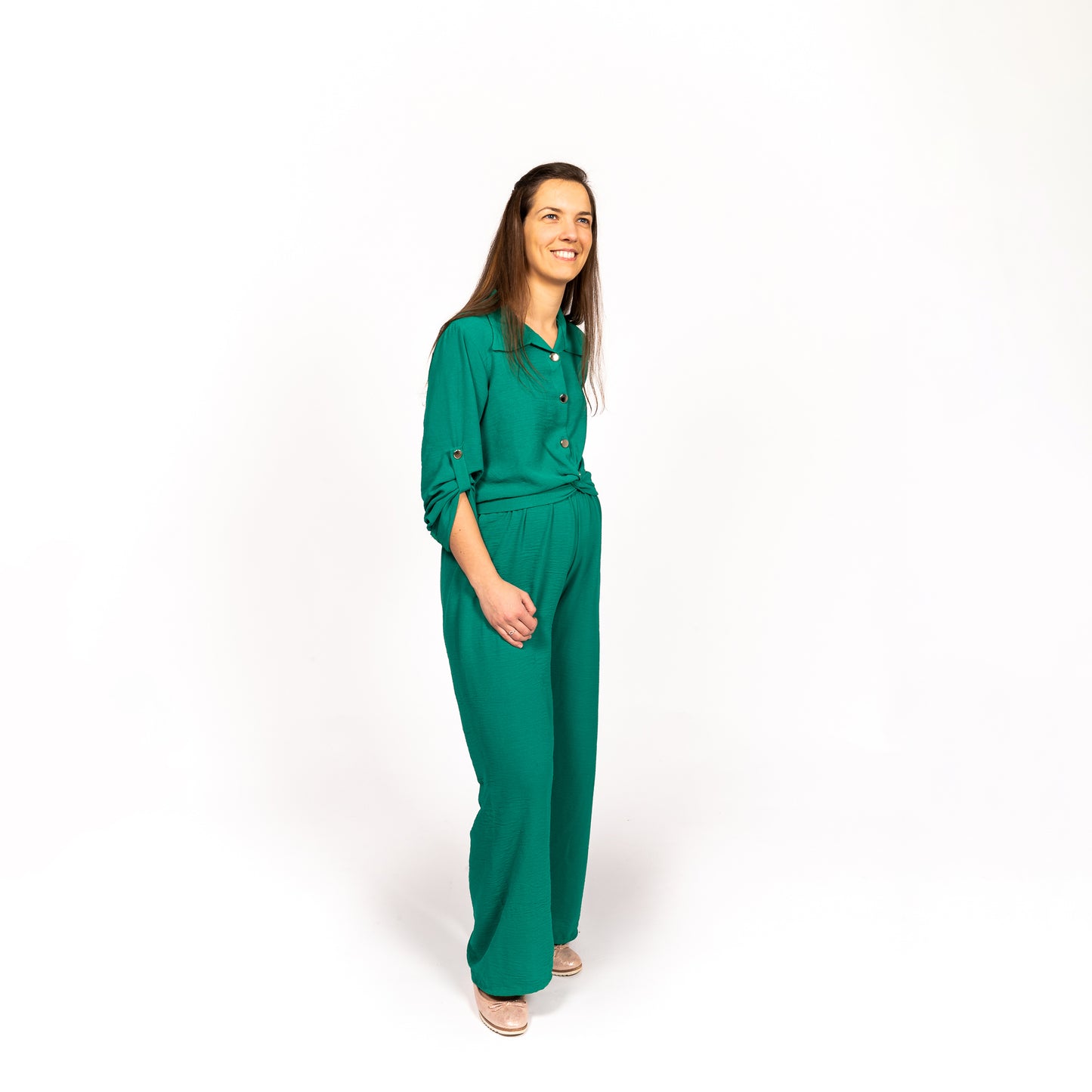 Tweedelige set (blouse + broek) (verkrijgbaar in meerdere kleuren)