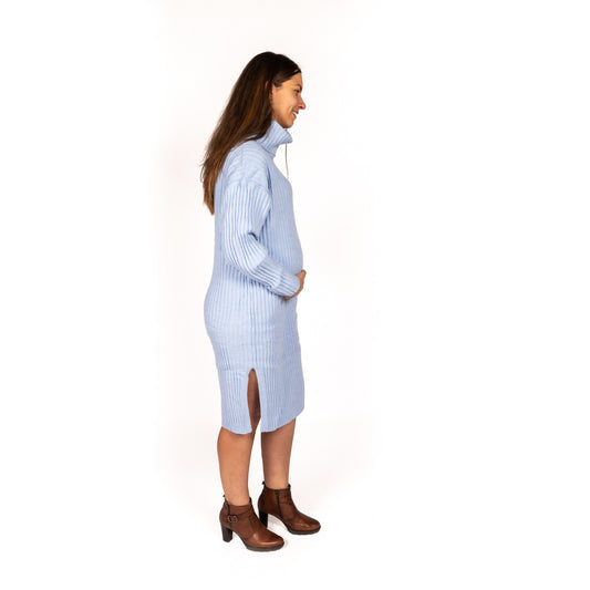 Jurk Bellini met col (verkrijgbaar in meerdere kleuren)