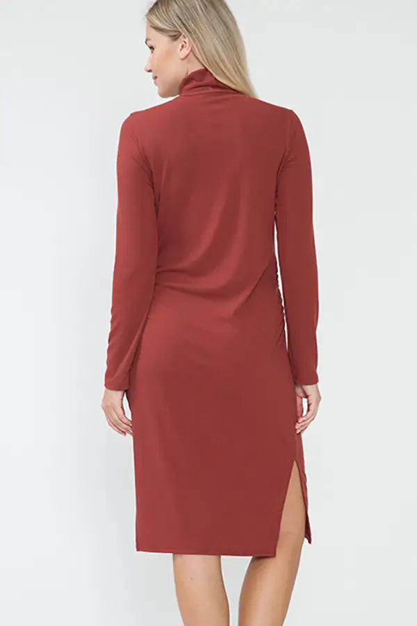 Zwangerschapsjurk Alizé met col en lange mouwen (verkrijgbaar in meerdere kleuren)