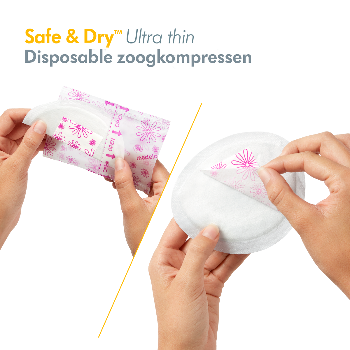 Safe & Dry™ Ultra Thin Wegwerp Zoogkompressen Medela