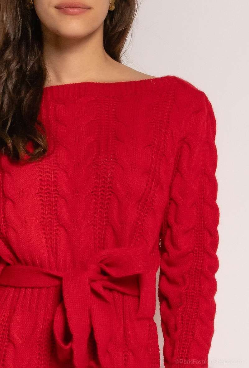 Gebreide Jurk Désirée met riem (verkrijgbaar in meerdere kleuren)