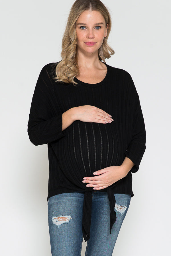 Zwangerschapssweater Aida met knoop (verkrijgbaar in meerdere kleuren)