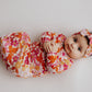 Bevallingsjurk 'Bloemen' met newbornset