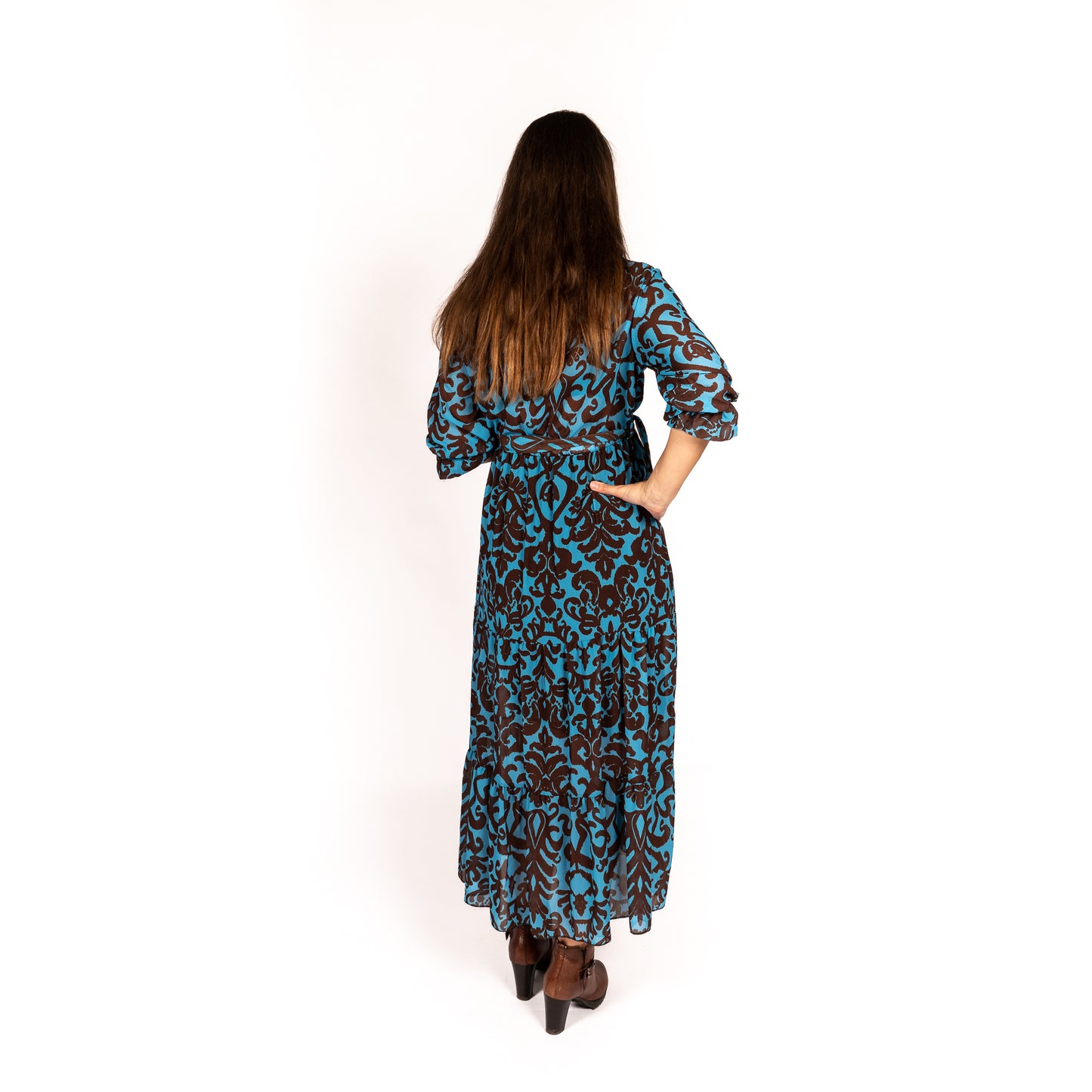 Jurk Courilong met halflange mouwen