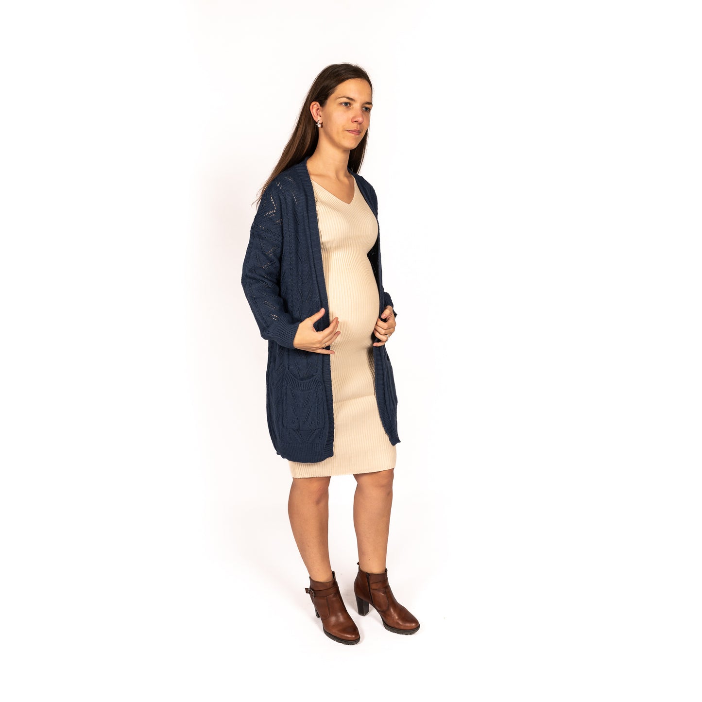 Gebreide jurk Berniss met lange mouwen (verkrijgbaar in meerdere kleuren)