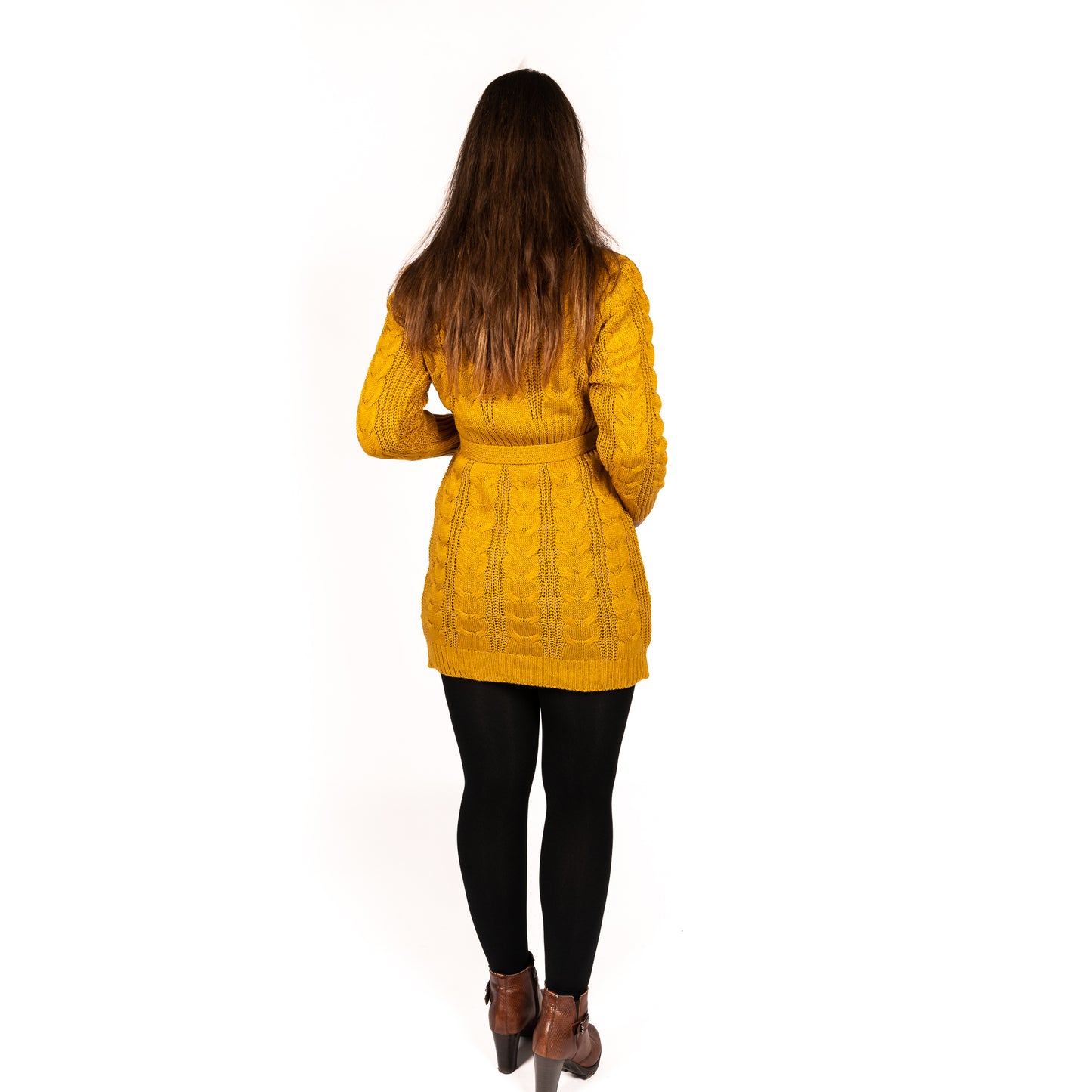 Gebreide Jurk Désirée met riem (verkrijgbaar in meerdere kleuren)