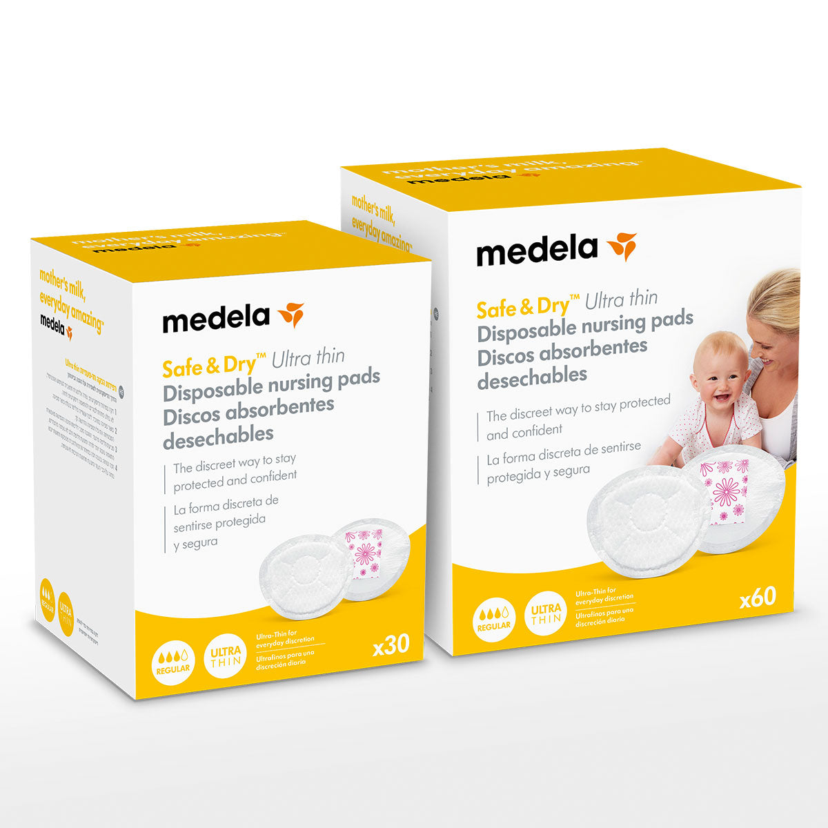 Safe & Dry™ Ultra Thin Wegwerp Zoogkompressen Medela