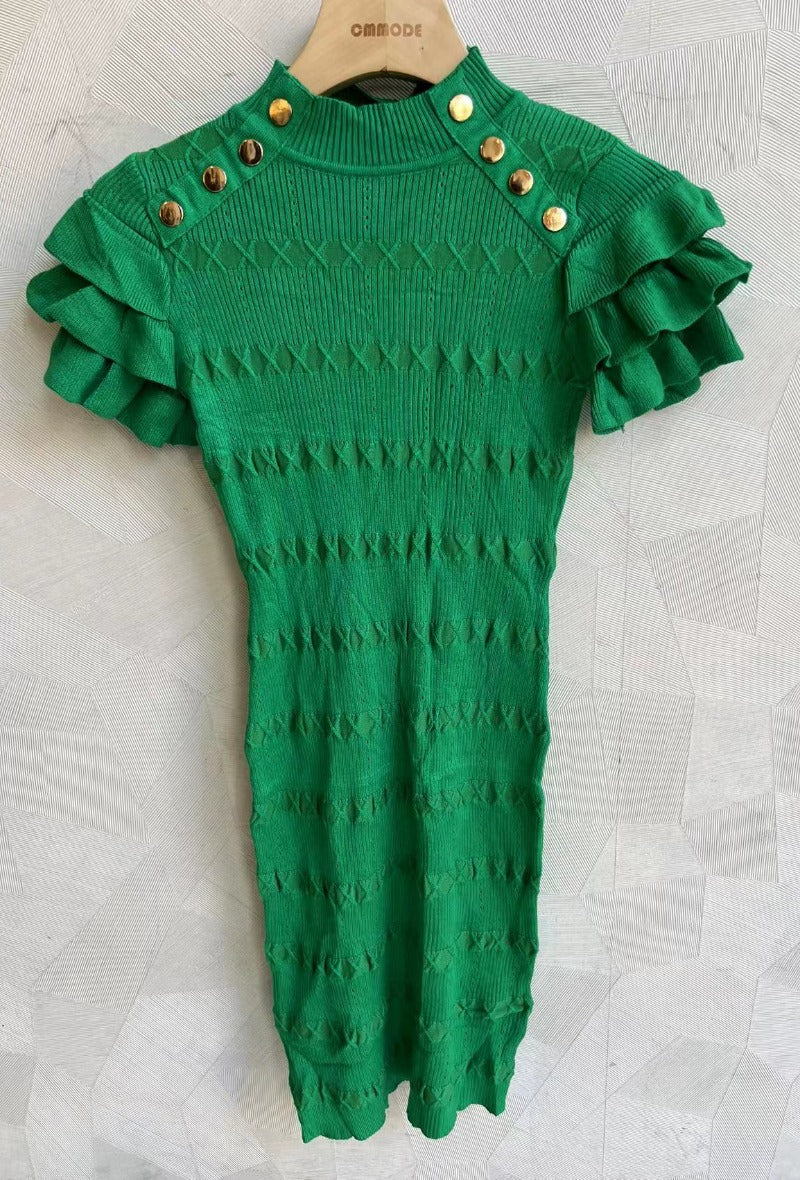 Gebreide korte jurk Babette (verkrijgbaar in meerdere kleuren)